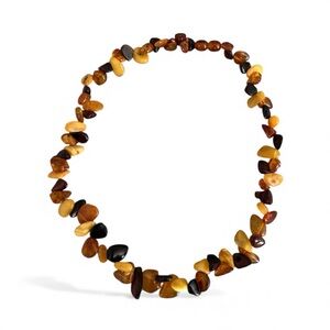 Vintage Elegant Amber Beaded Necklace